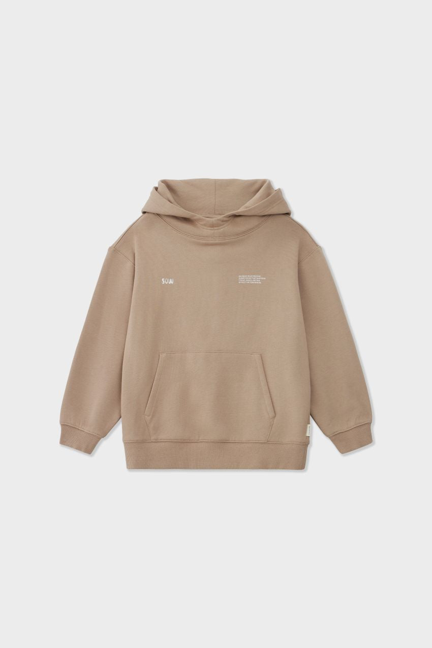 Relaxed Cotton Hoodie With Print