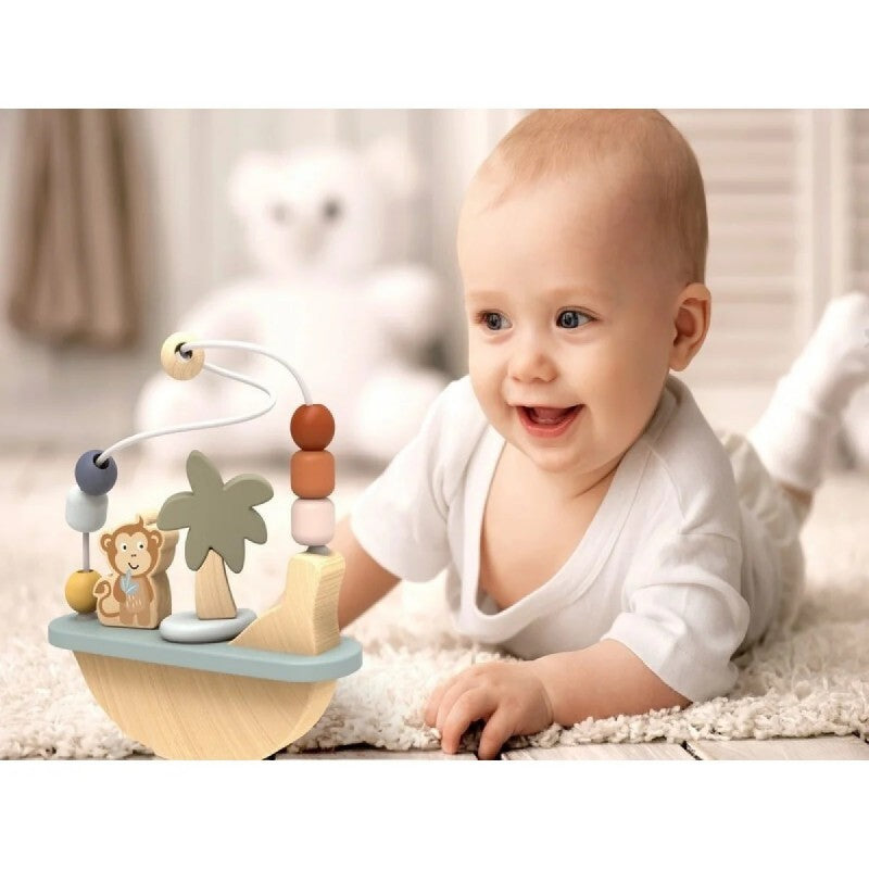 Speedy Monkey Rocking Beads Maze Wooden Balance Toy Jungle Theme Speedy Monkey Rocking Beads Maze Wooden Balance Toy Jungle Theme