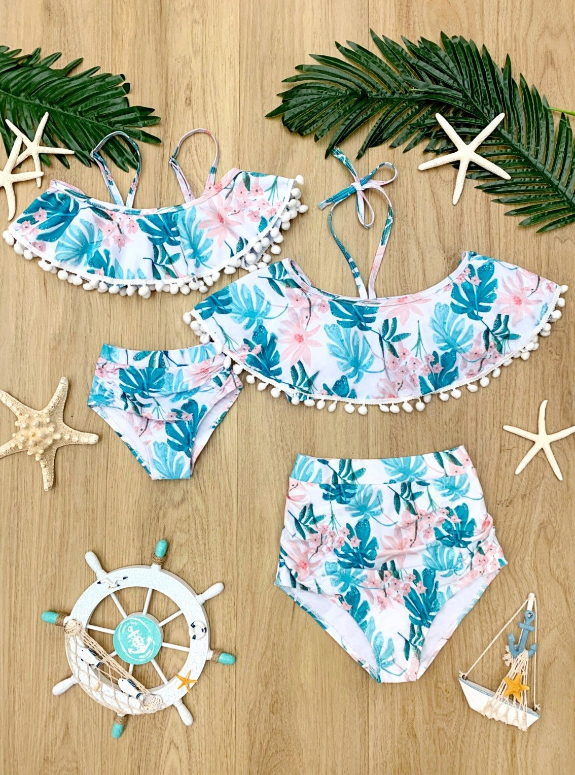 Mommy And Me Under The Palms Two Piece Swimsuit