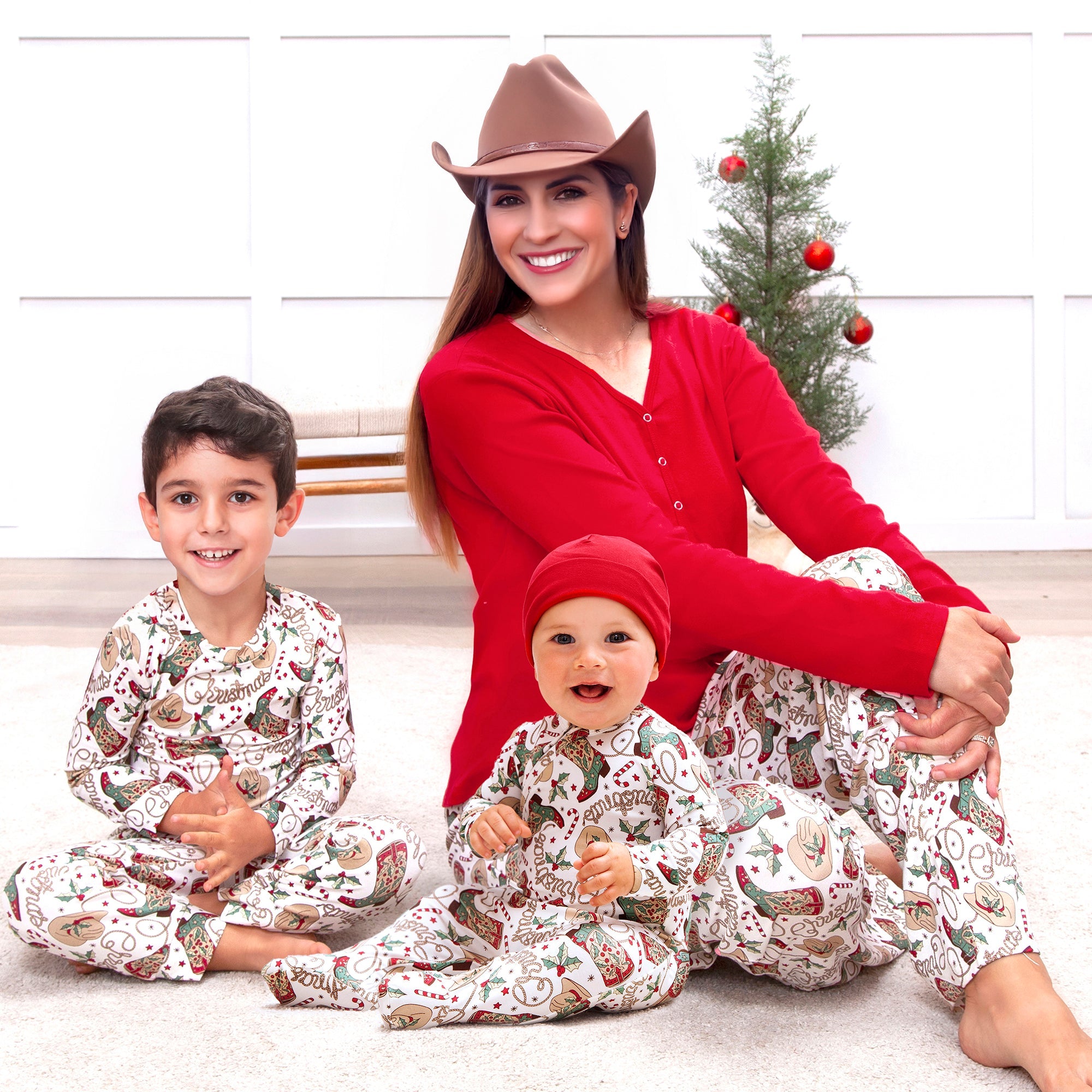 Western Christmas Pajamas For Kids – Bamboo Holiday Pjs