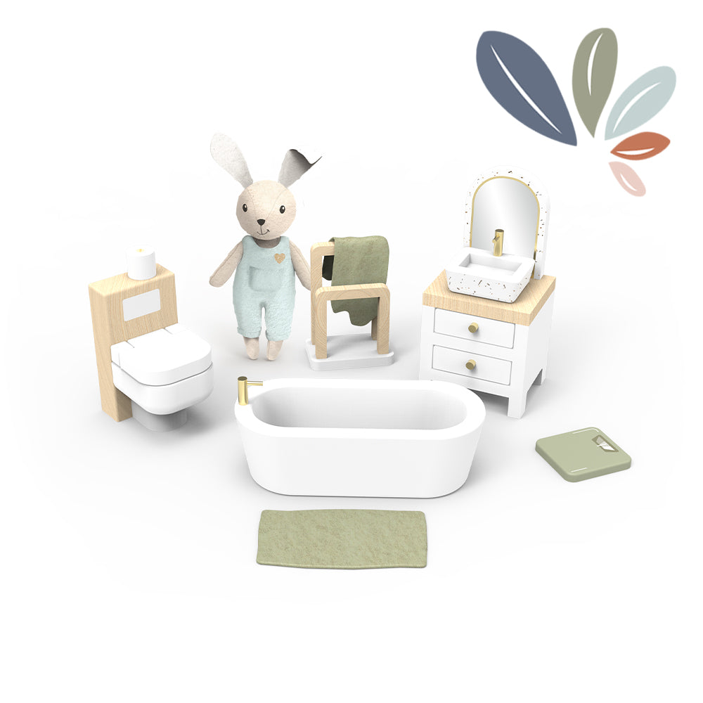 Doll House Bathroom Set Incl. 1 Character