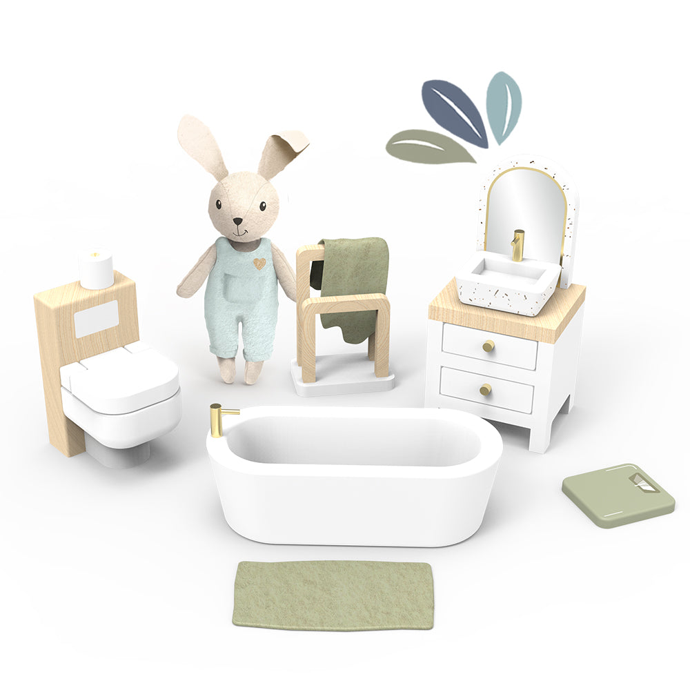 Doll House Bathroom Set Incl. 1 Character