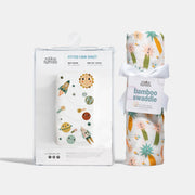 Crib Sheet And Swaddle Bundle - Space Explorer
