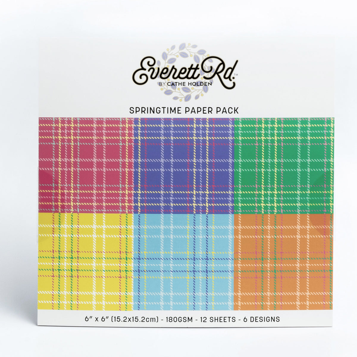 Spring Plaids 6x6 Paper Pack Everett Rd. By Cathe Holden