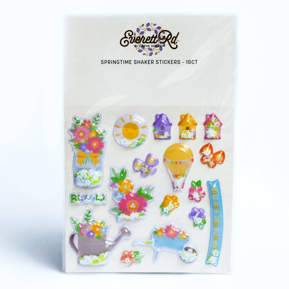 Spring Floral Shaker Stickers Everett Rd. By Cathe Holden