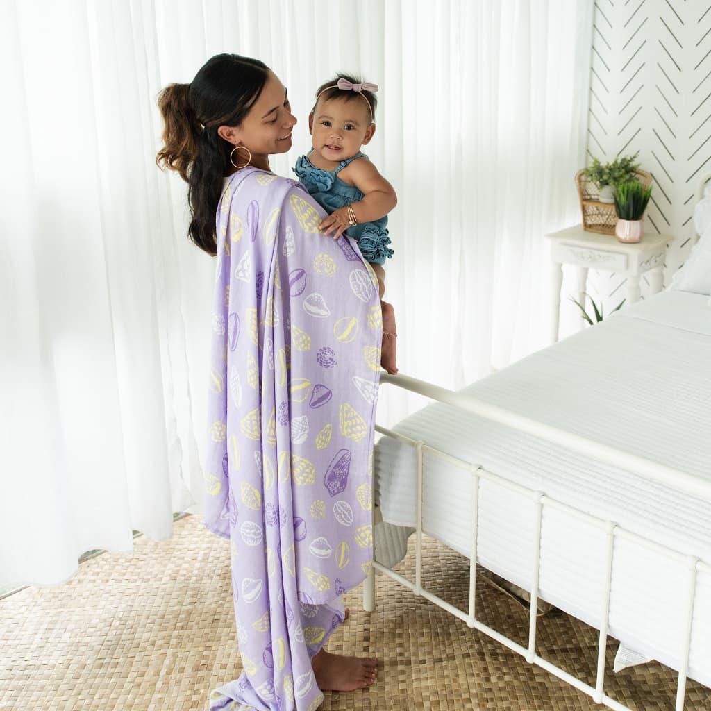 Shell Pop Muslin Swaddle Blanket