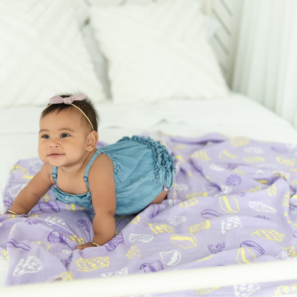 Shell Pop Muslin Swaddle Blanket
