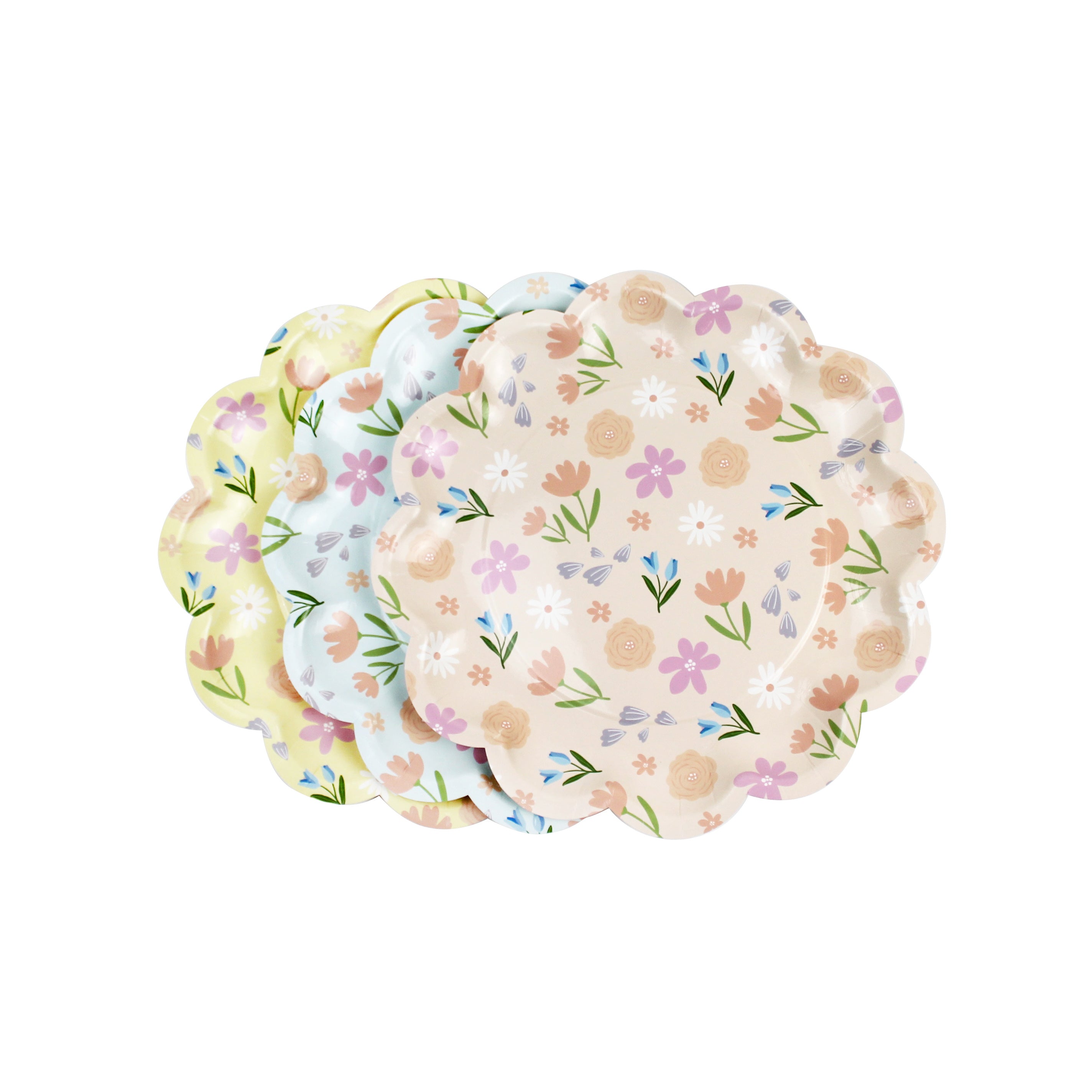Spring Party Floral Plates, 12 Ct