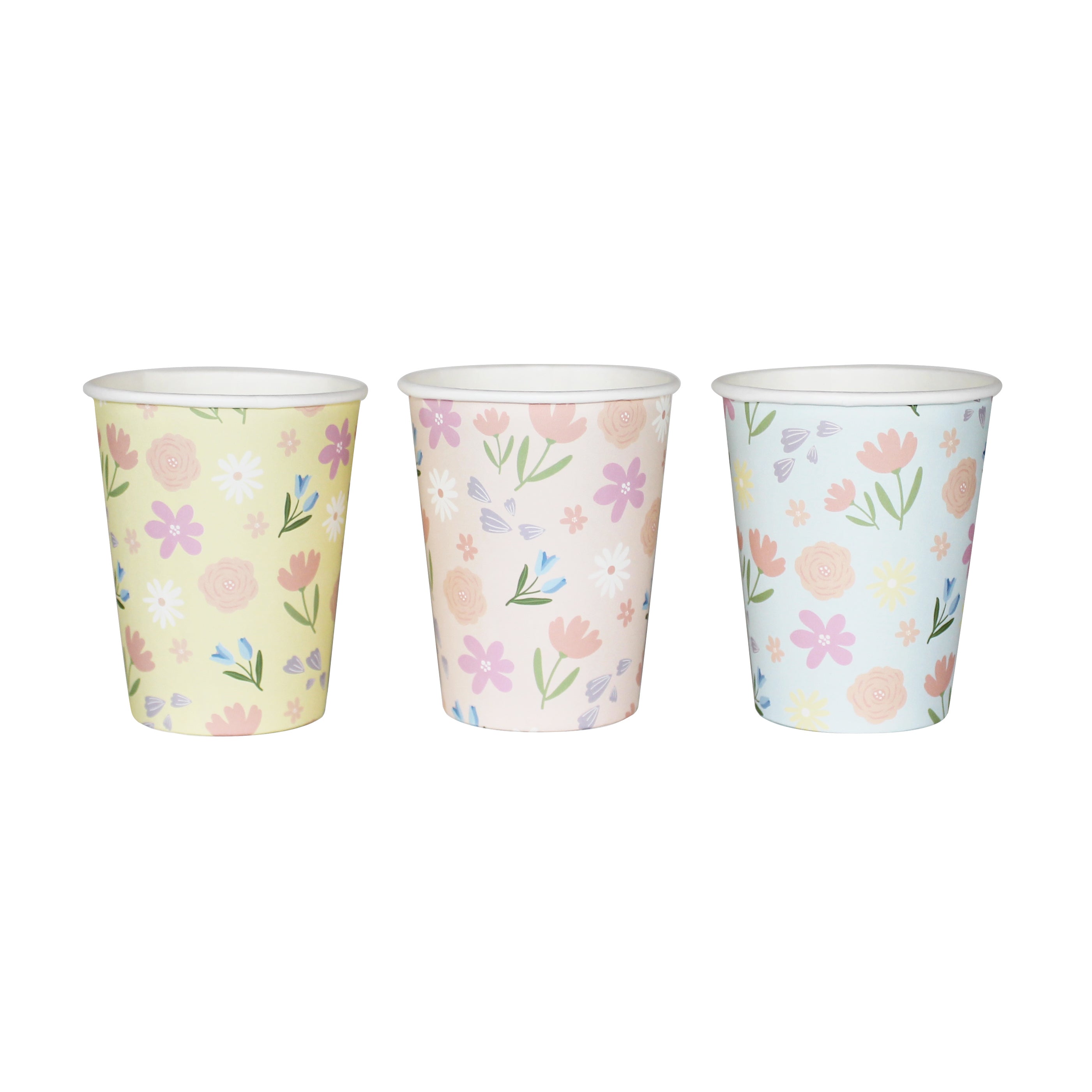Spring Party Floral Cups, 12 Ct
