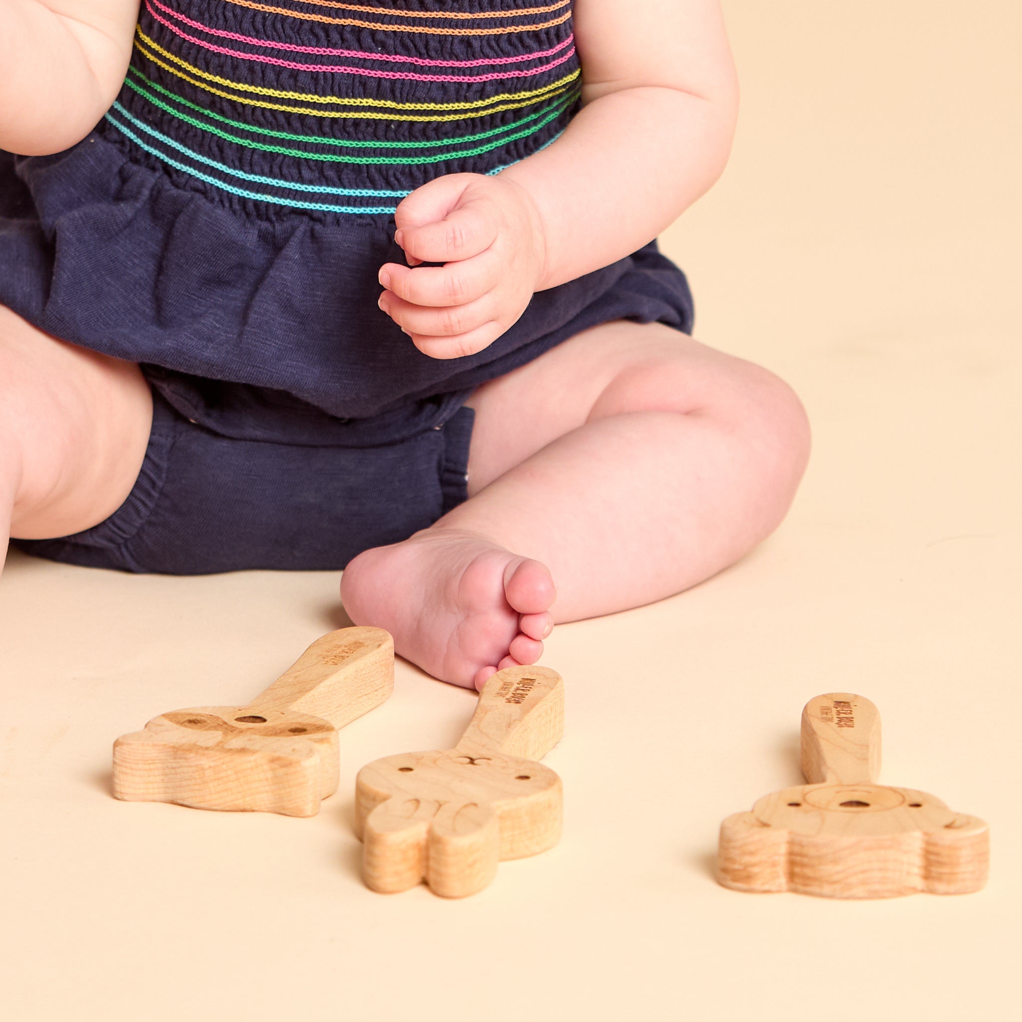 Solid Maple Wood Baby Rattle – Natural Wooden Bunny Rattle | Made In The Usa 🇺🇸