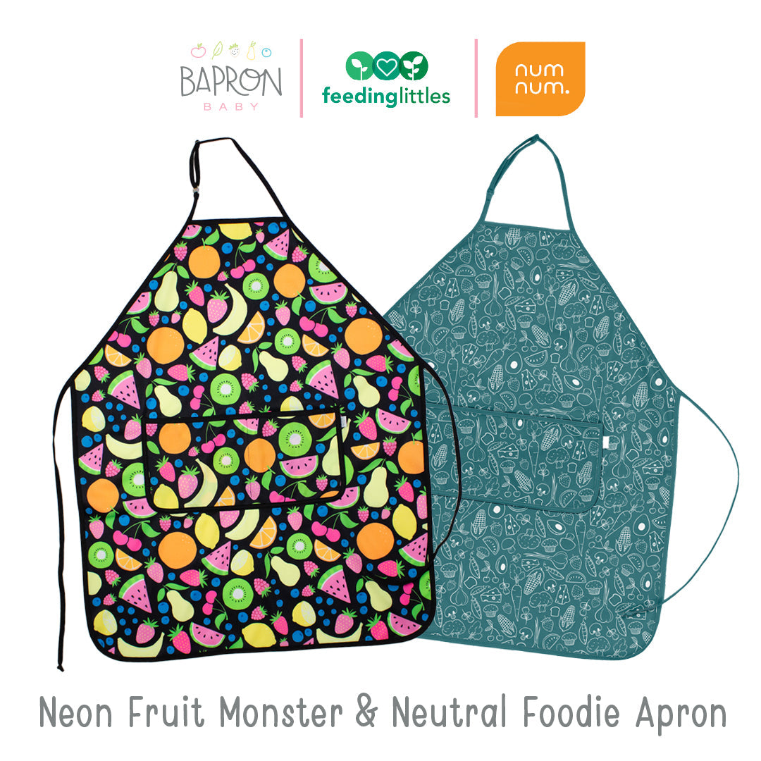 Neon Fruit Monster Apron - Fits Sizes Youth Small Through Adult 2xl
