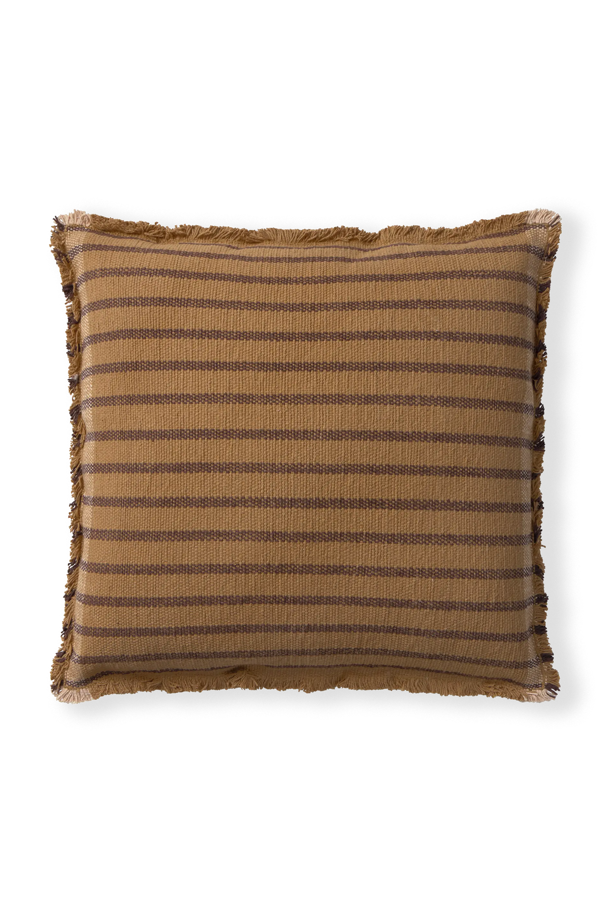 SQUARE CUSHION LINES OCHRE