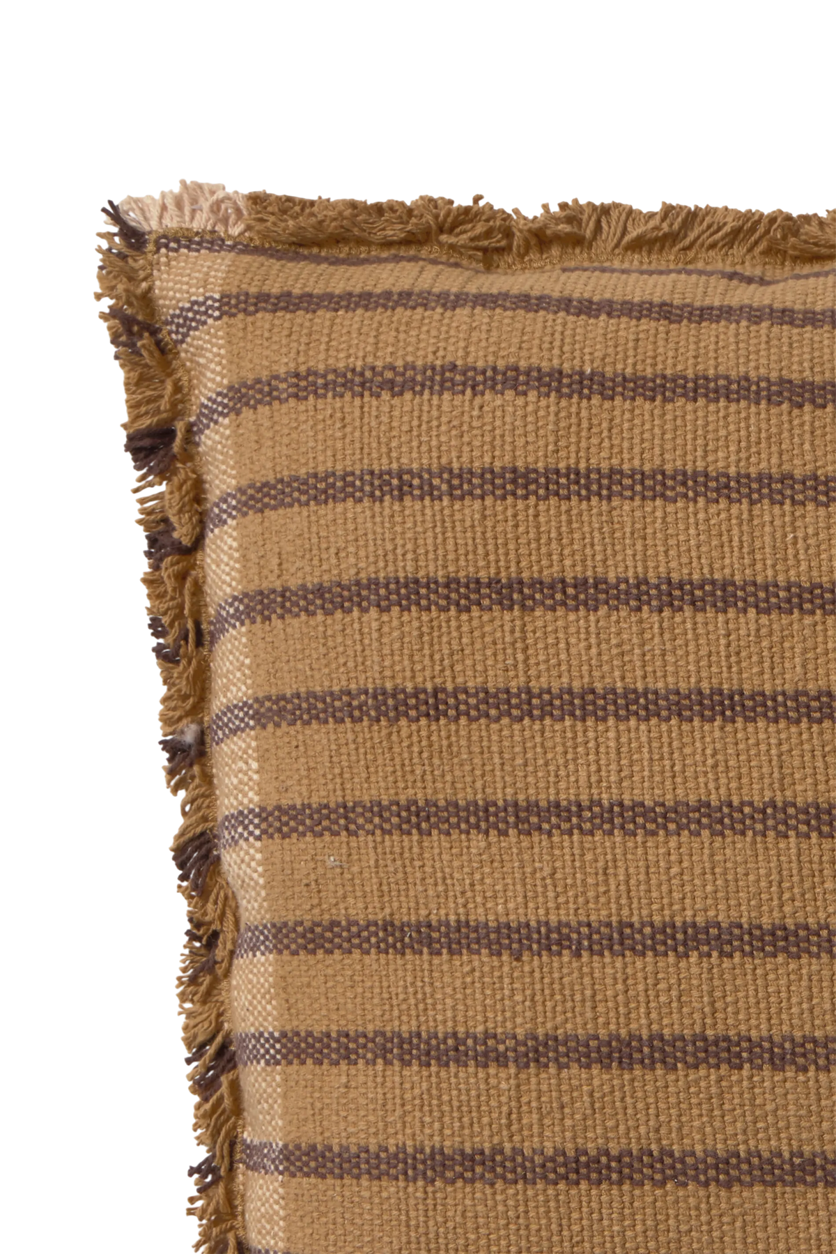 SQUARE CUSHION LINES OCHRE