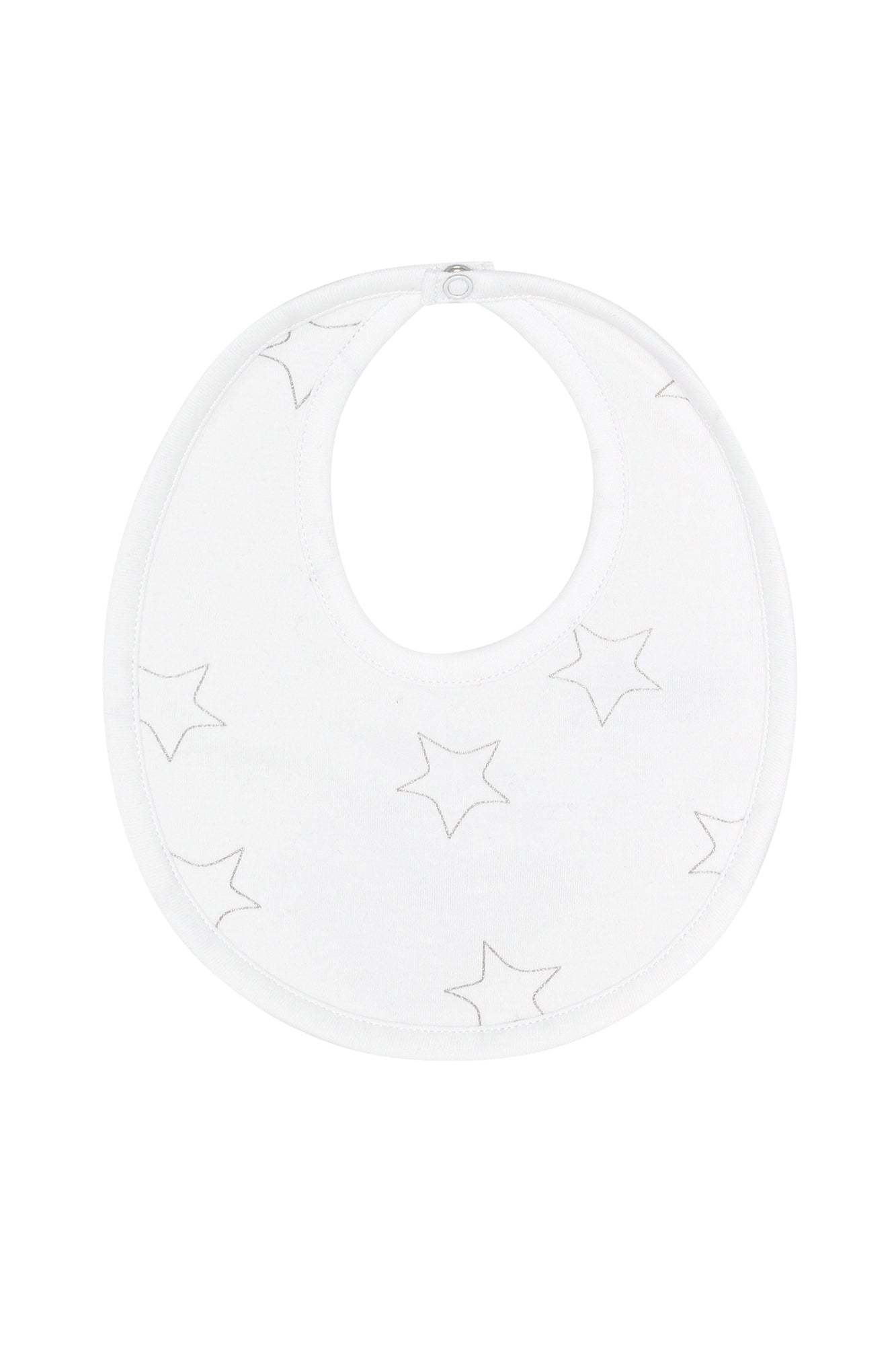 Grey Stars Print Bib