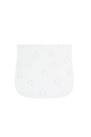 Grey Stars Print Burp Cloth