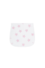 Pink Stars Print Burp Cloth