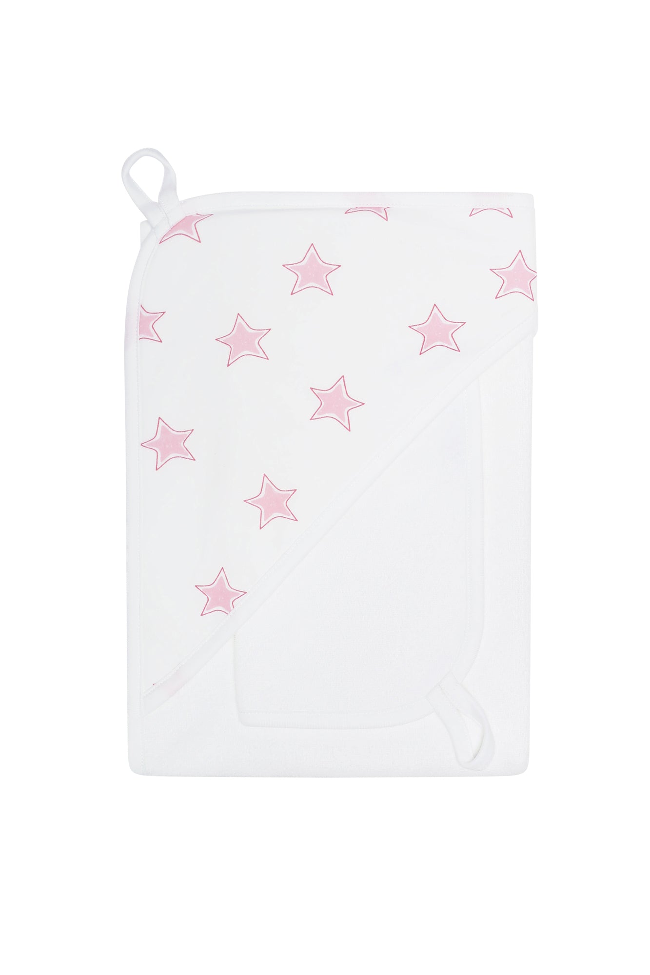 Pink Stars Print Towel Set