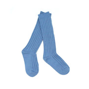 Ribbed Knee High Socks (french Blue)