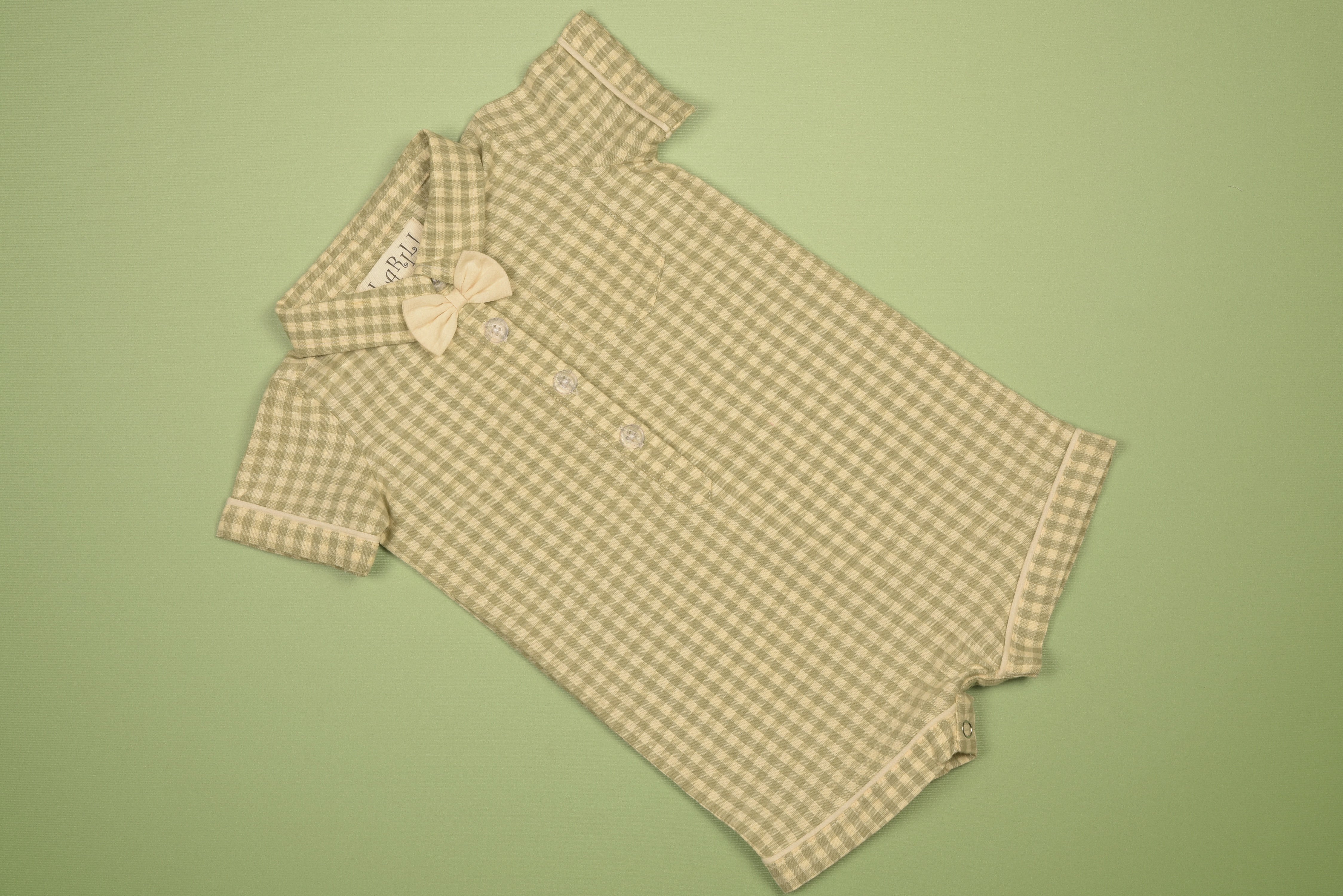 Green Gingham Boy Bubble