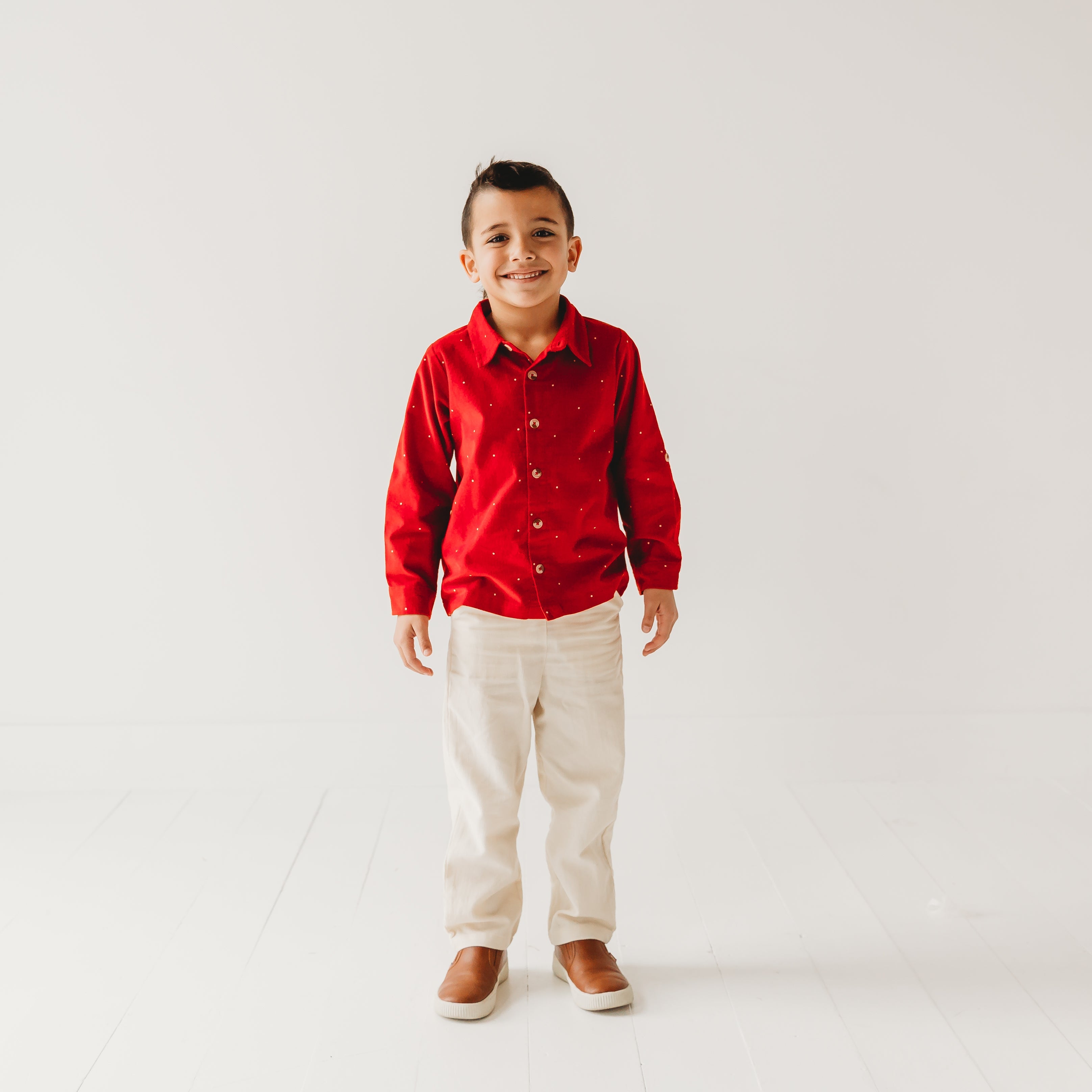 Christmas Carol Red Holiday Boy Shirt