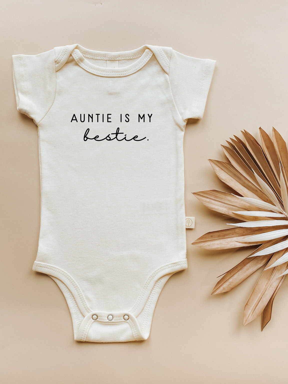 Short Sleeve Bodysuit | Auntie Is My Bestie | Organic Cotton