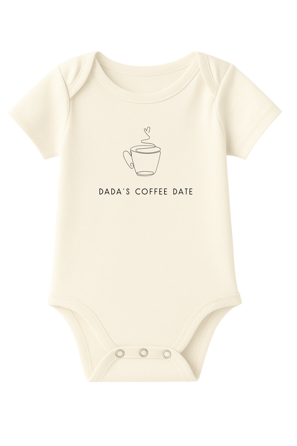 Dada's Coffee Date Organic Baby Bodysuit  Short Sleeve