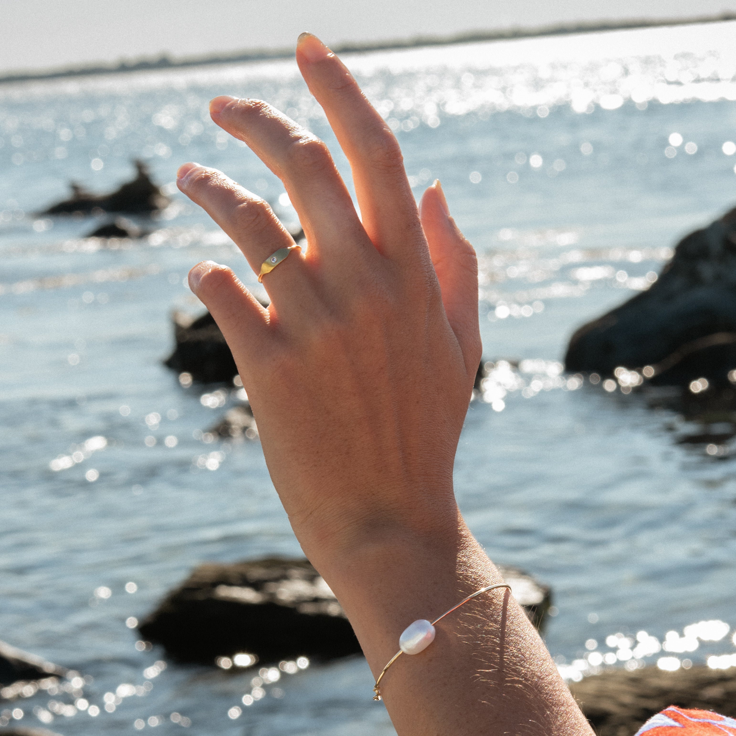 Stacking Signet Ring With Stone
