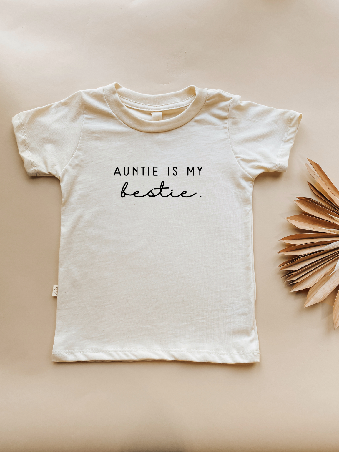 Toddler Auntie Is My Bestie Graphic Tee In Organic Cotton