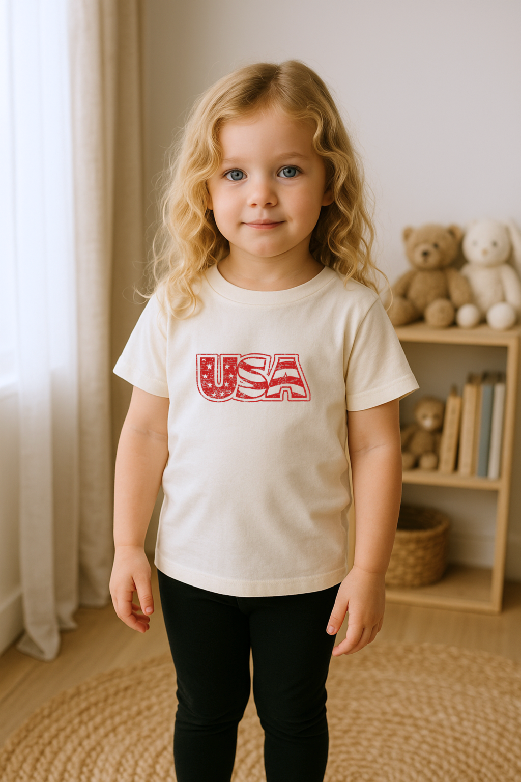 Usa Organic Cotton Short Sleeve Toddler T-shirt