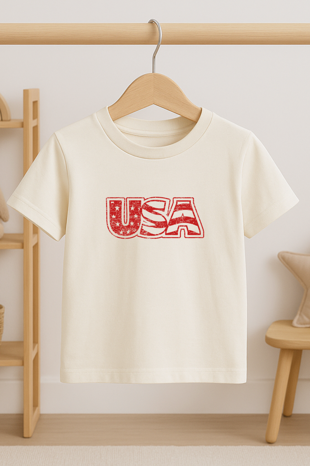 Usa Organic Cotton Short Sleeve Toddler T-shirt