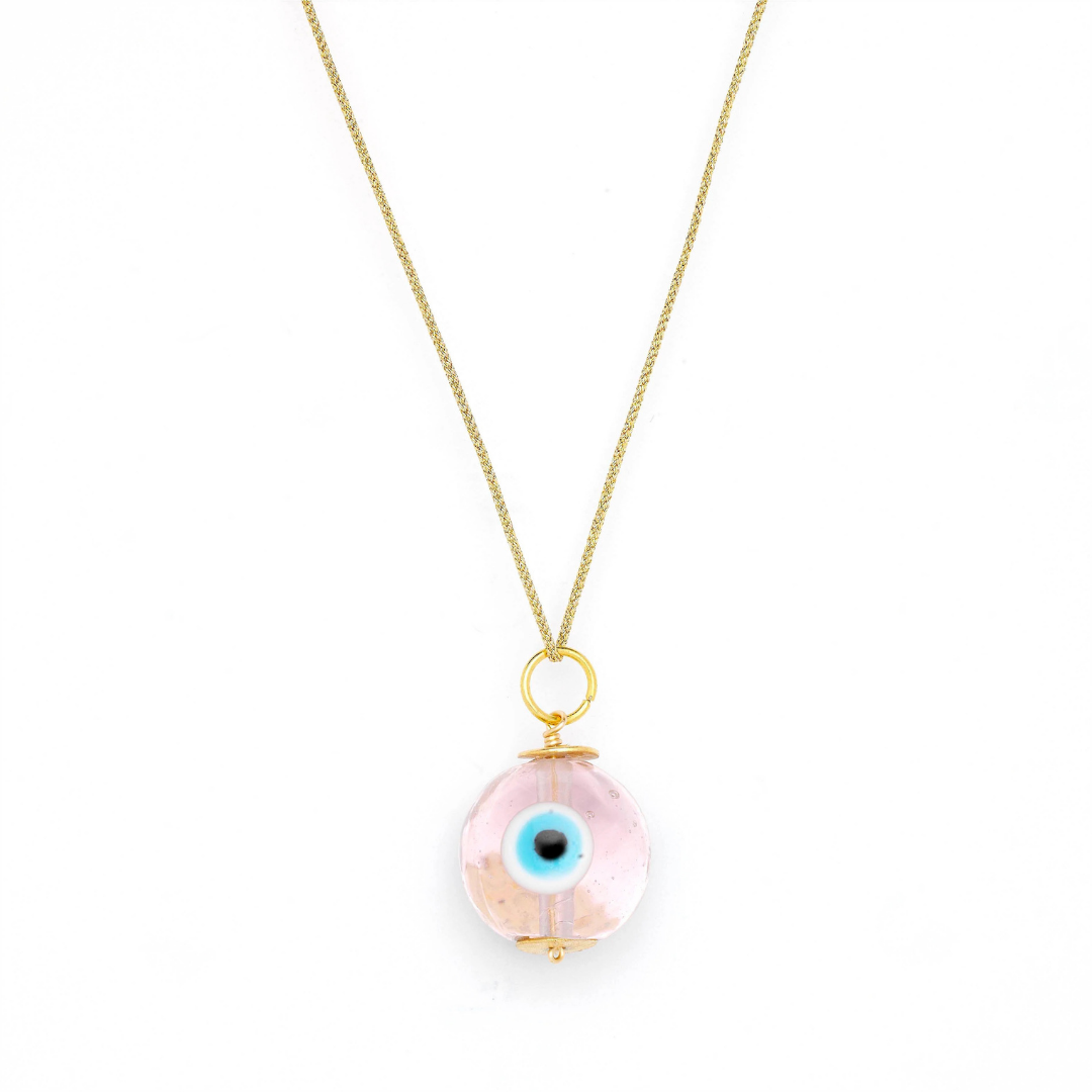 Ballerina Evil Eye Pendant Necklace