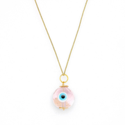 Ballerina Evil Eye Pendant Necklace