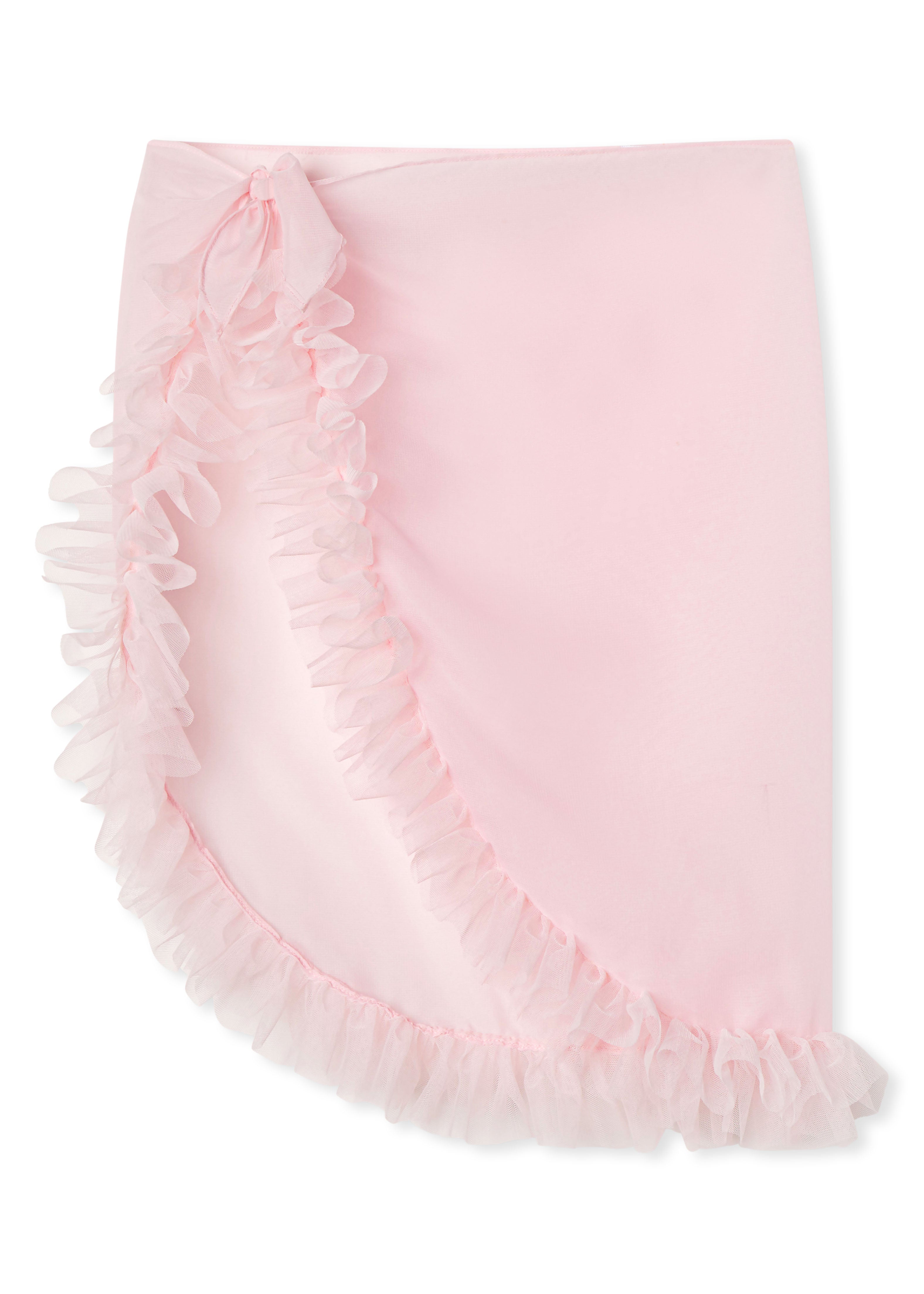 Pink Pareo Cover-up With Tulle