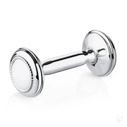 Krysaliis Sterling Silver Dumbbell Rattle -  Beaded