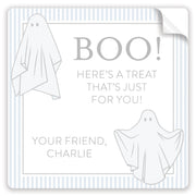 Blue Spooky Ghost Halloween Stickers