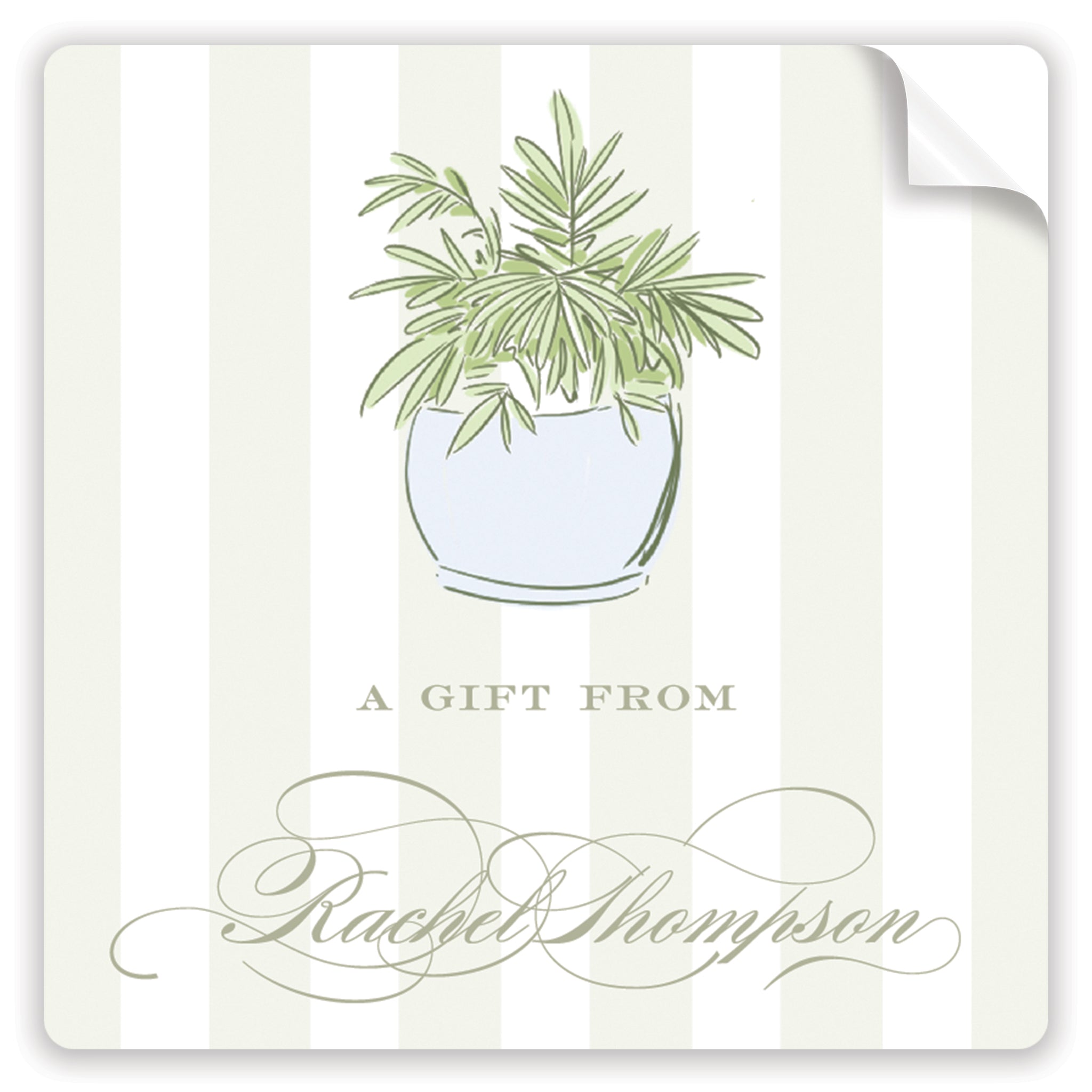 Green Potted Trellis Stickers