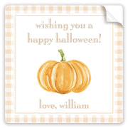 Orange Pumpkin Halloween Stickers