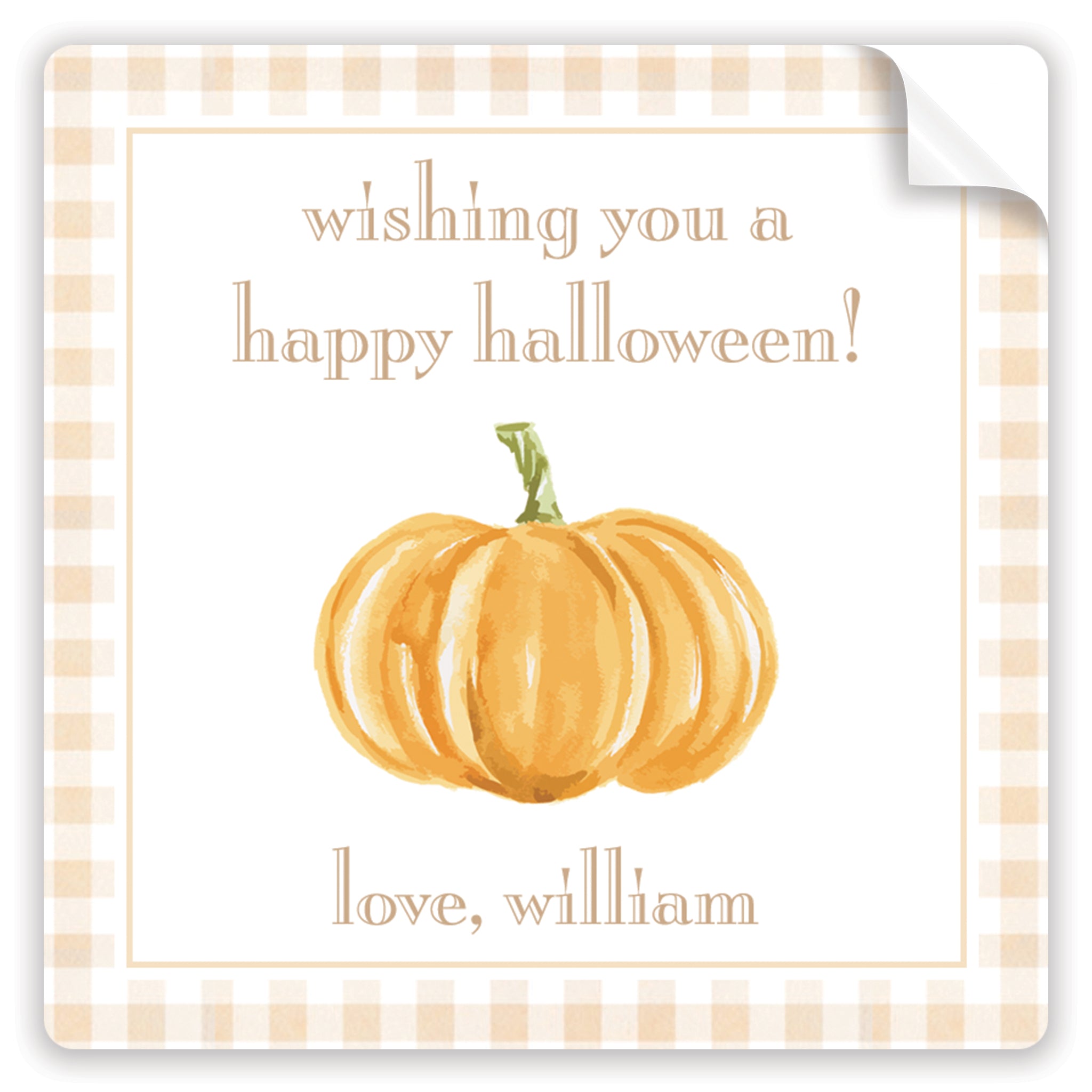 Orange Pumpkin Halloween Stickers