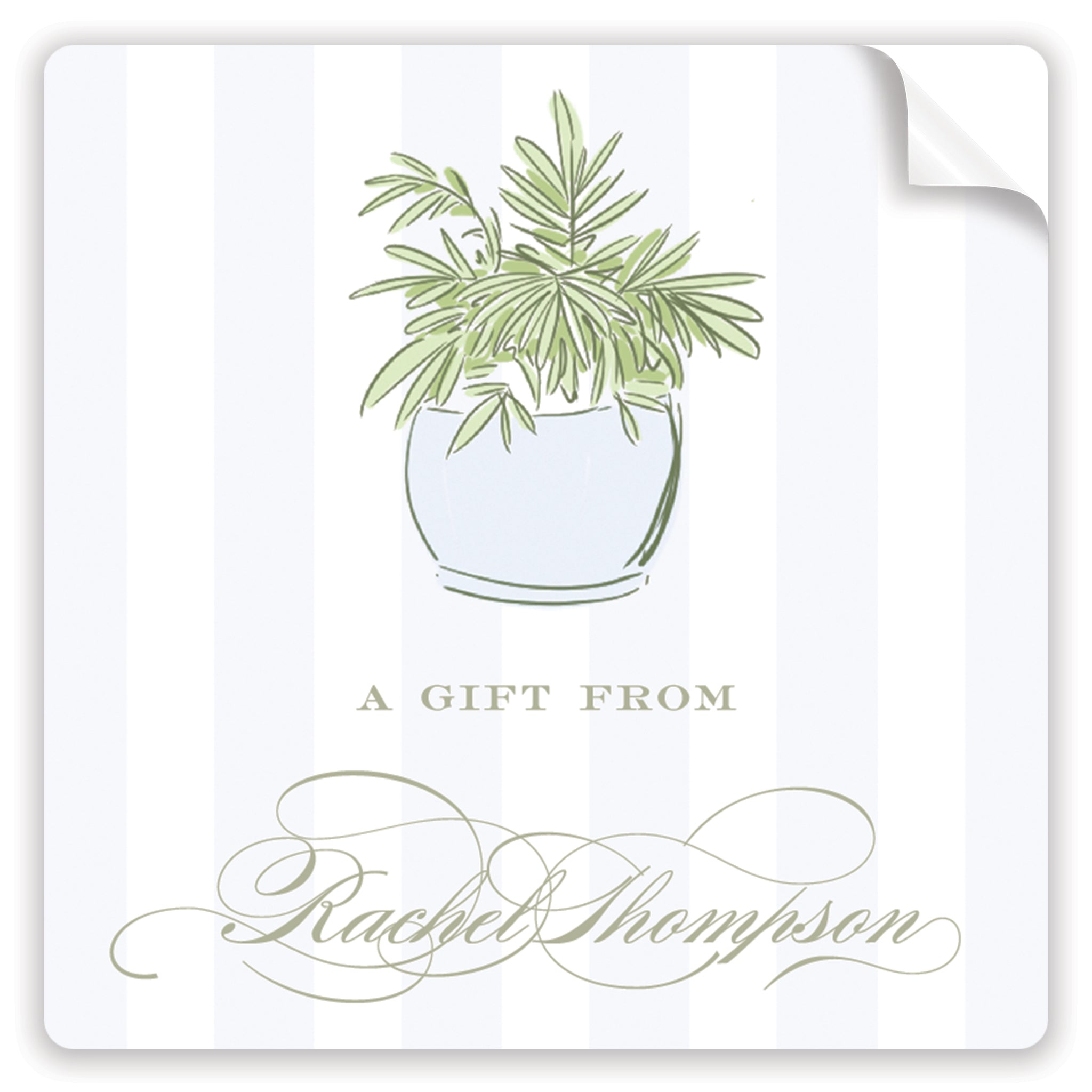 Blue Potted Trellis Stickers
