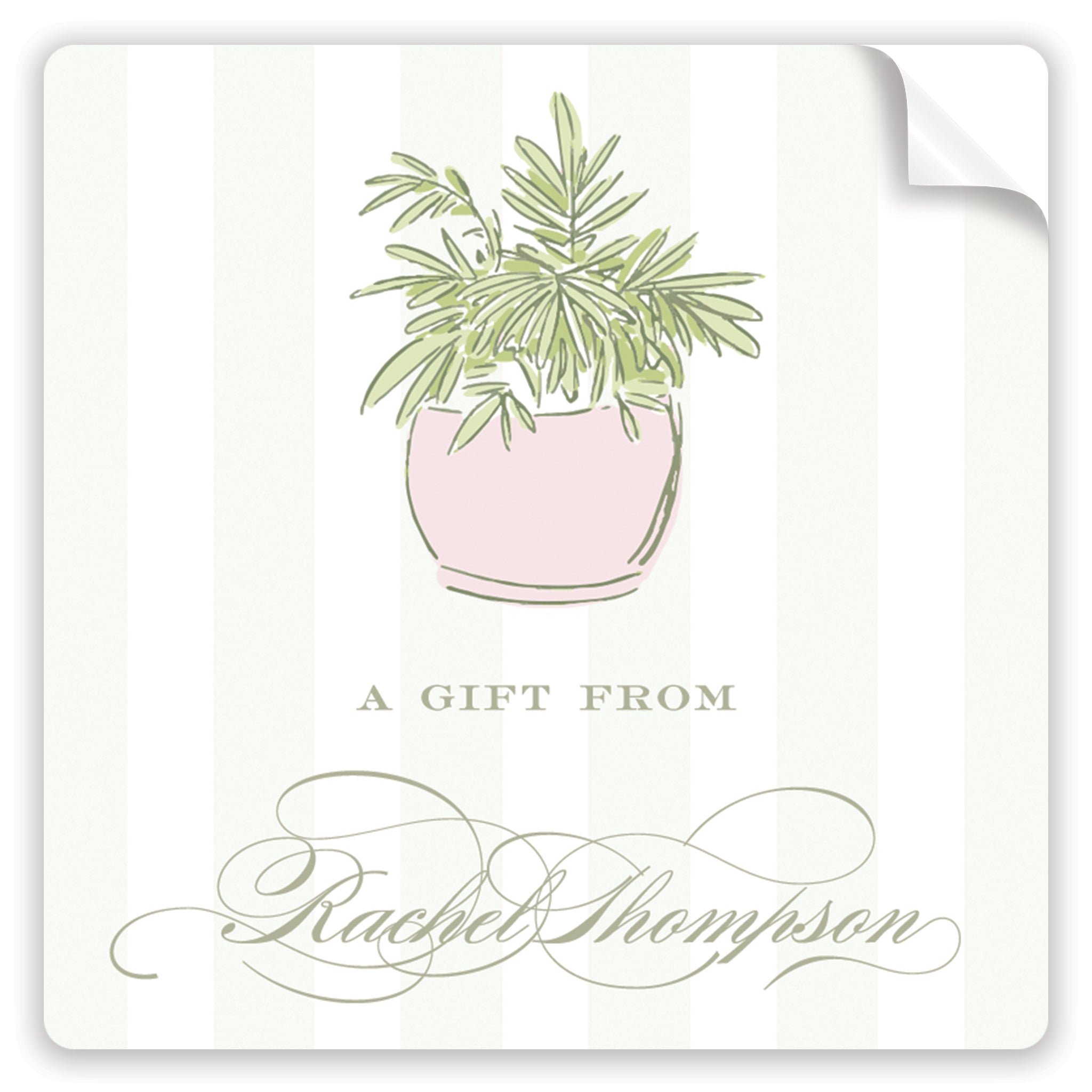 Pink Potted Trellis Stickers