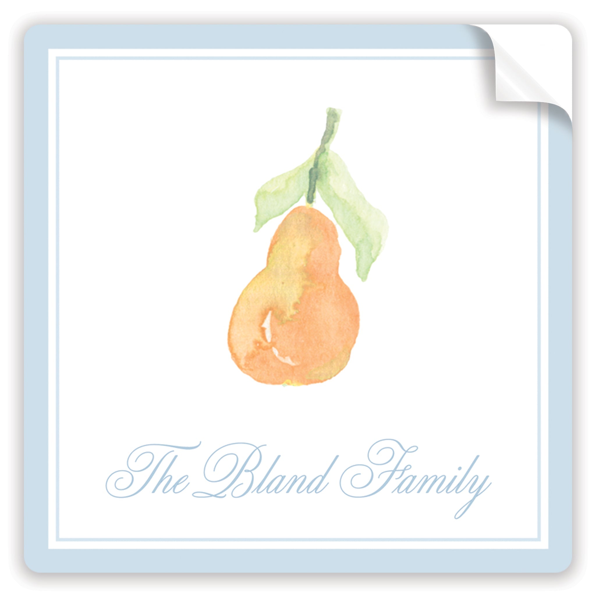 Watercolor Pear Stickers