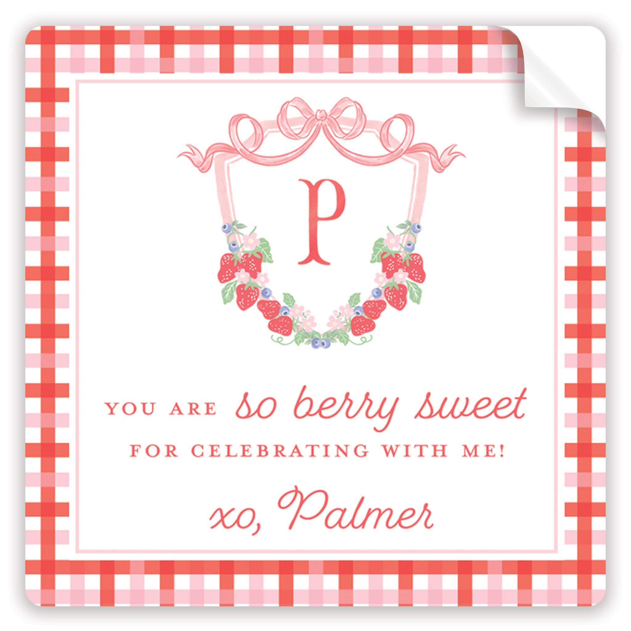 Berry Sweet Thank You Stickers