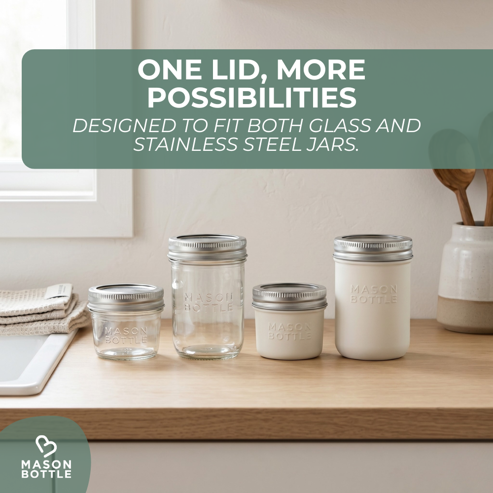 Stainless Steel Ring + Lid, 4 Pack