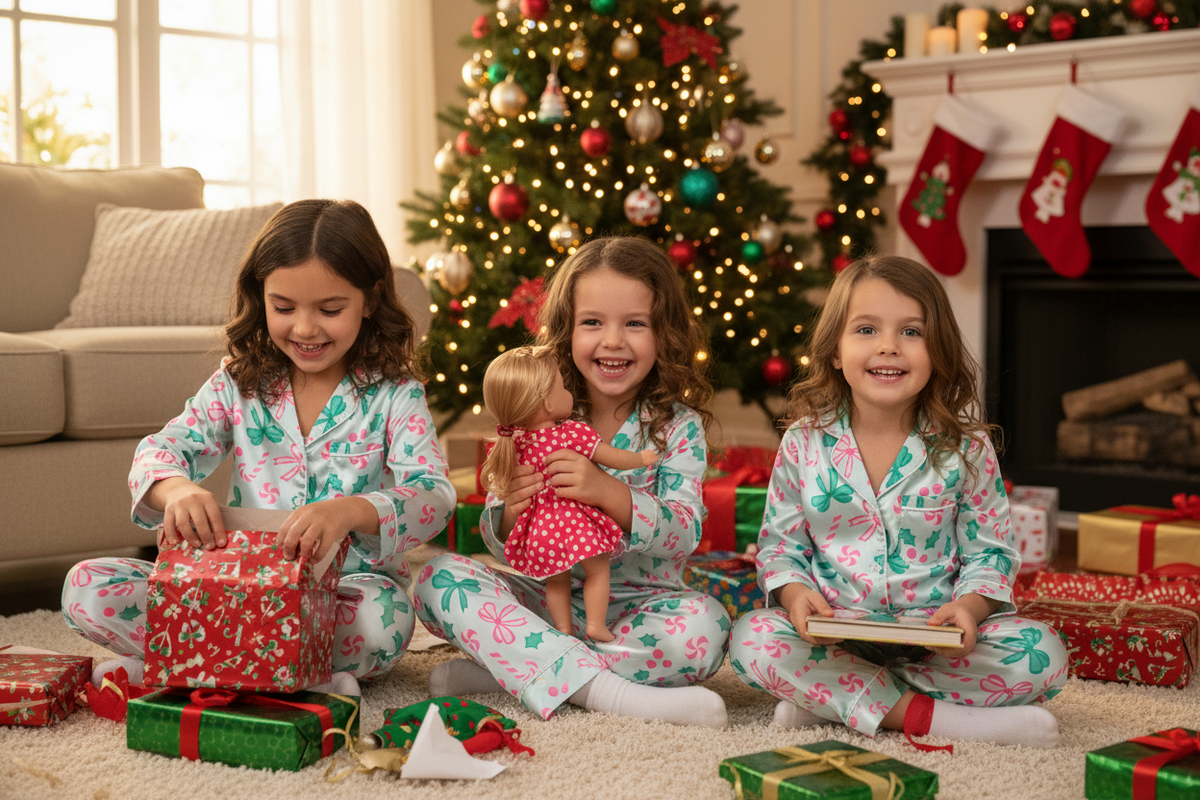 Tweenstyle By Stoopher - Holly Jolly Silky Loungewear Set