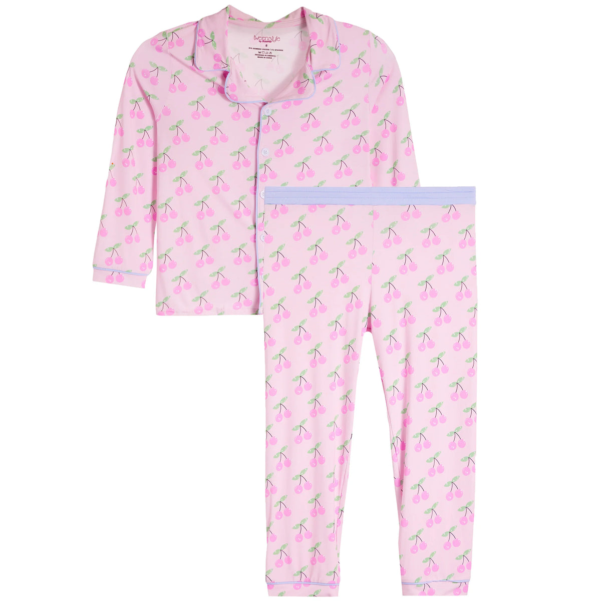 Tweenstyle By Stoopher - Cherries Bamboo Loungewear Set
