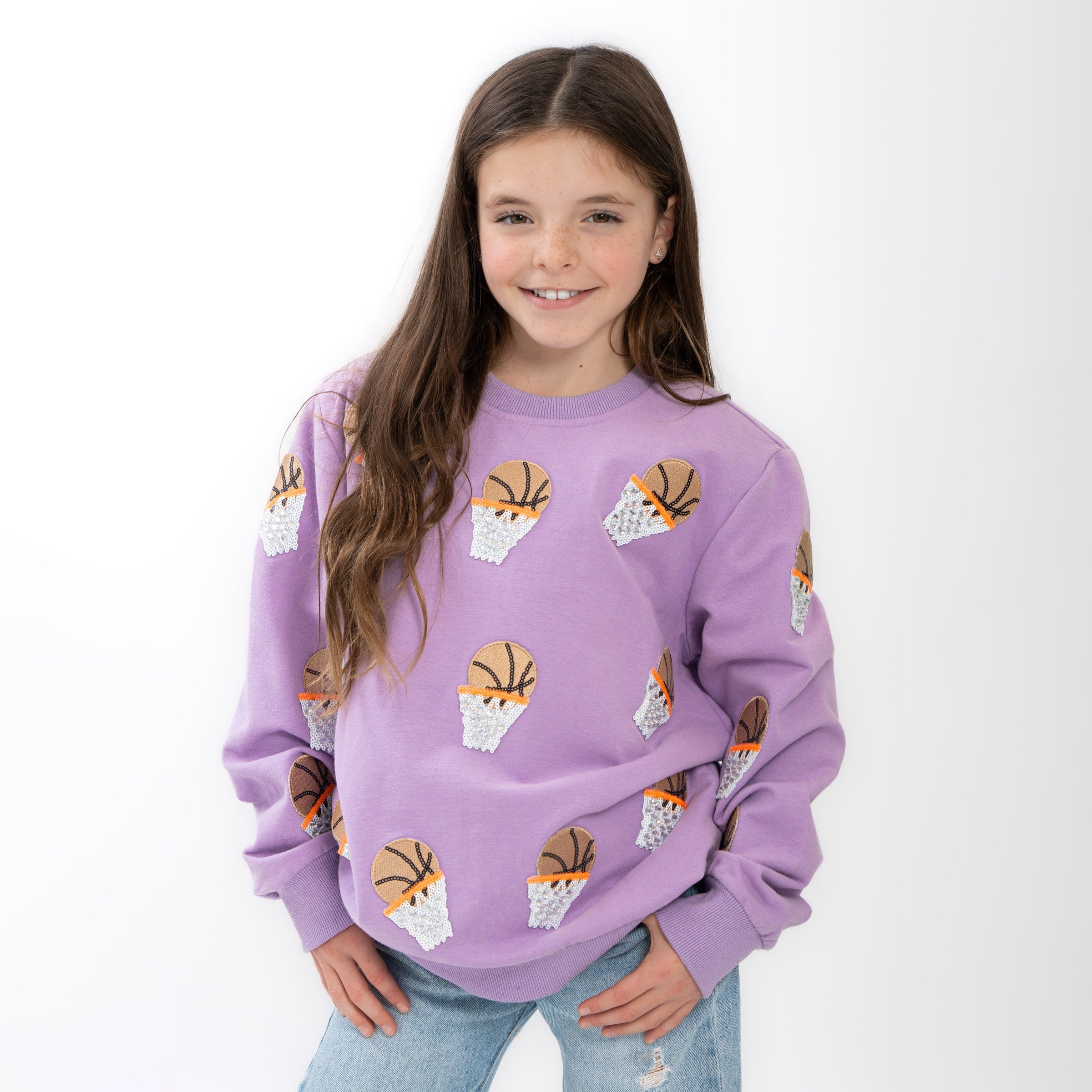 Tweenstyle By Stoopher - All Net Basketball Crewneck Sweatshirt