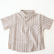 Gray Striped Button-up - Infant