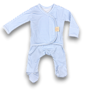 Heart2heart Skin-to-skin Onesie Blue/white Stripe
