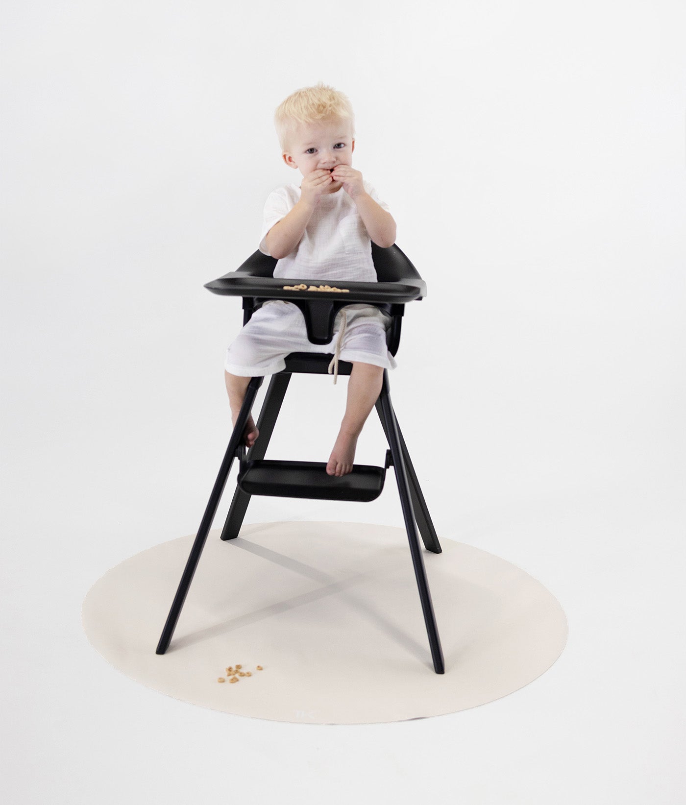 Premium High Chair Splat Mats | Naturals - Alabaster