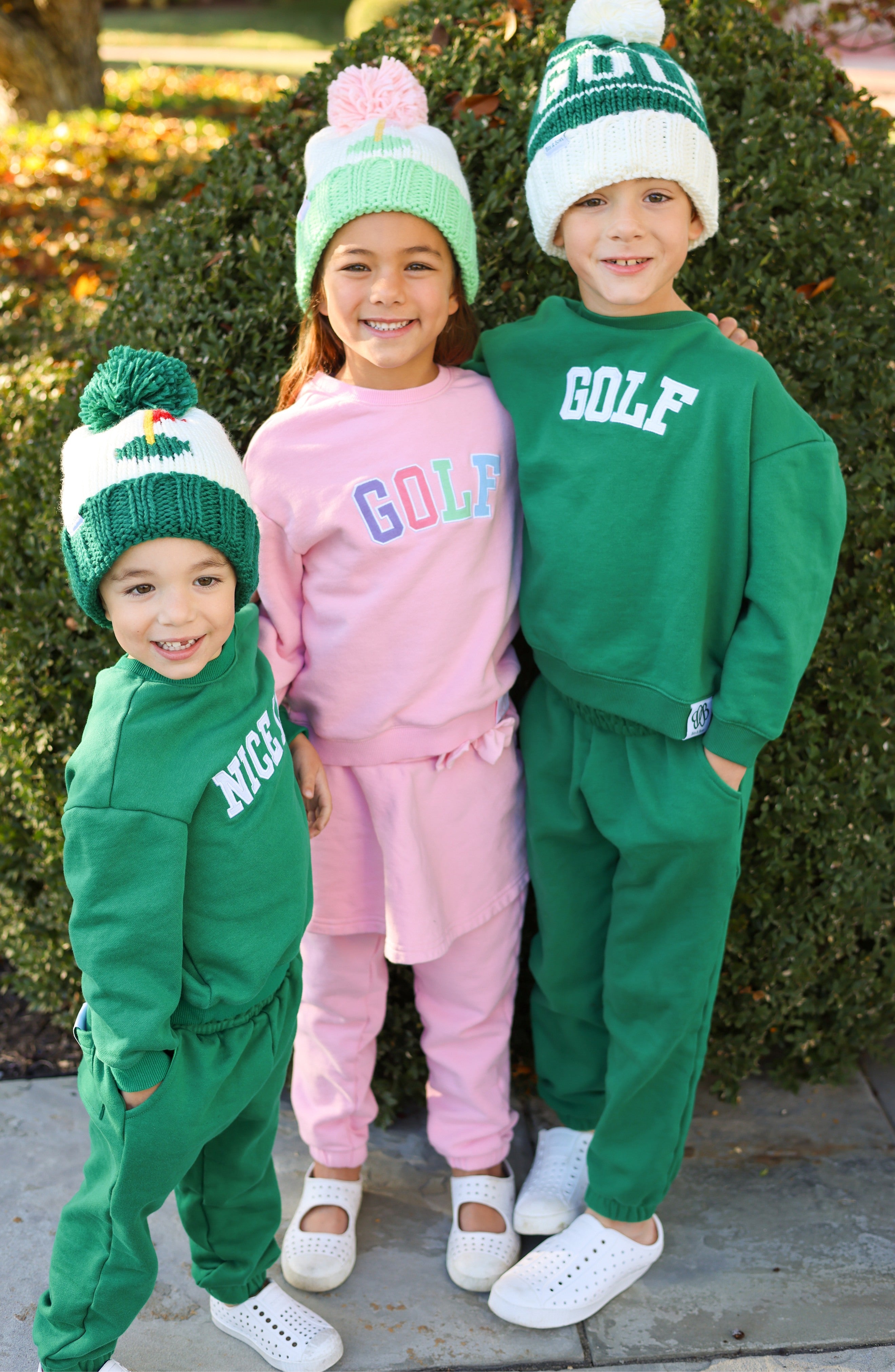 Golf Bobble Hat, Green